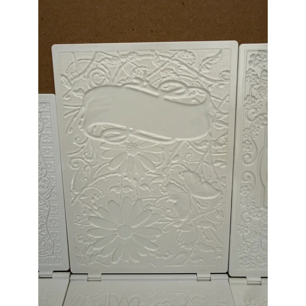 Spellbinders 3D Embossing Folders Set Delightful Daisies Floral Butterfly lot